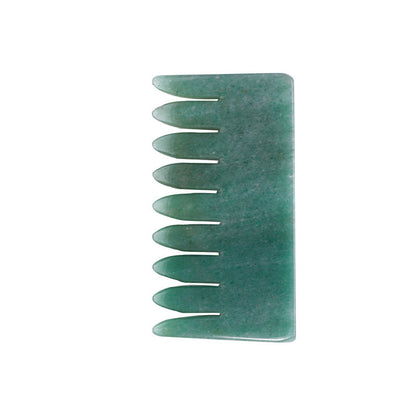 Jade Comb Crystal Head Massage Comb Meridian Comb