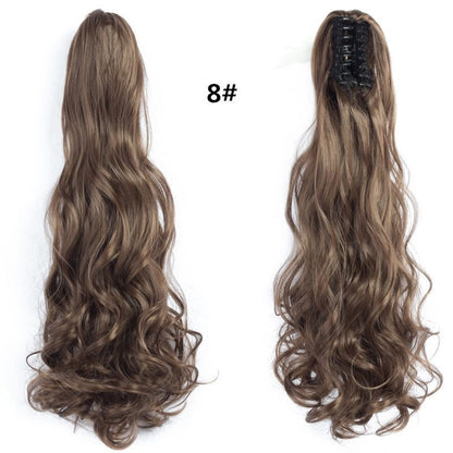Wig Female Scratching Clip Ponytail Long Curly Hair Big Waves