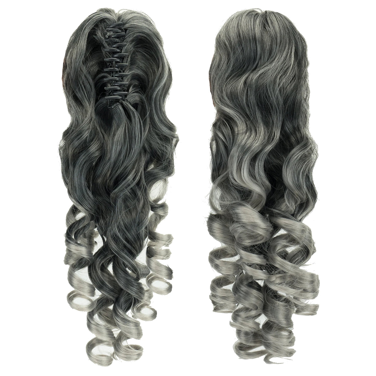 Soowee Long Black Curly Clip in Ponytails Hairpieces Claw Headwear Accessories Fake Pony Tail Hair Extensions Postiche