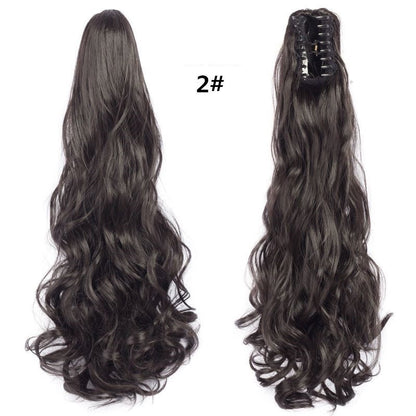 Wig Female Scratching Clip Ponytail Long Curly Hair Big Waves