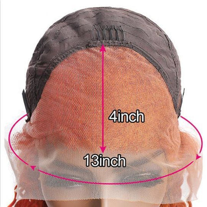 Laboss beauty 13X6 Lace Front Wig Human Hair Bone Straight Ginger Orange Lace Front Human Hair Wigs Ginger Colored HD Transparent Lace Frontal Wigs For Women