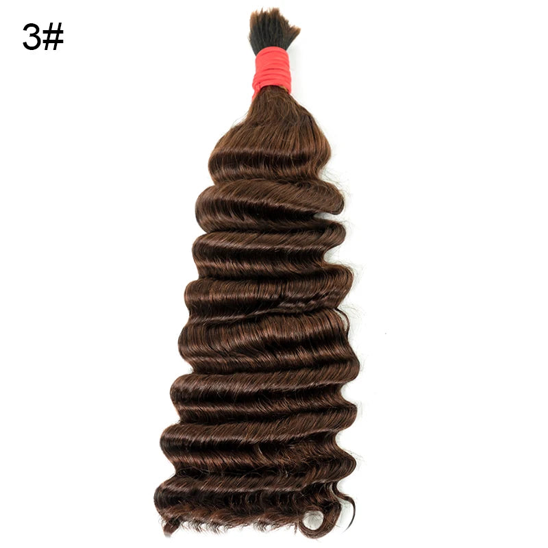 100% Real Virgin Human Hair Bulk Extension 613 Blonde Hair Bulk Weaving For Braiding Unprocessed No Weft Deep Wave Hair Bundles