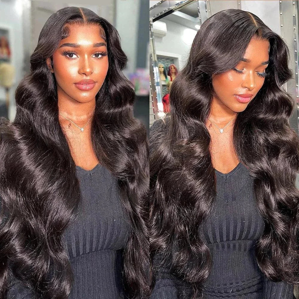 13x6 HD Transparent Body wave lace front human hair wig 40 inch Pre Preplucked glueless brazilian wigs on sale choice for women