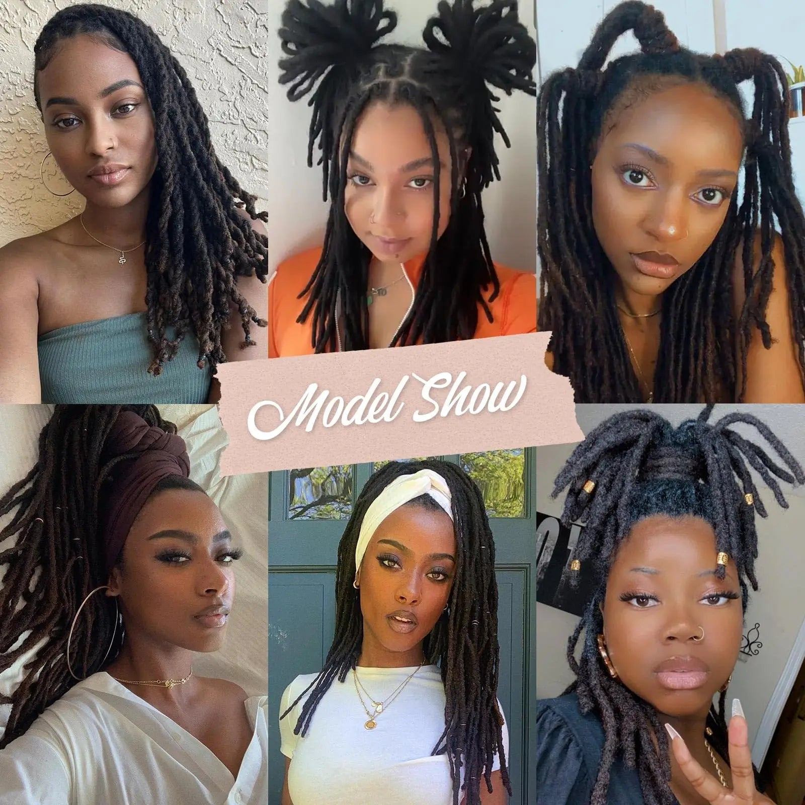 6inch-20inch Handmade Dreadlocks Synthetic Wigs Extensions Black Reggae Wig Crochet Braiding Hair For Afro Women For Black Women