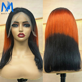 4/30/4 Color Human Hair Bob Wig Straight 13x4 Lace Front Human Hair Wigs Brazilian Wig Short Human Hair Bob Wigs Ombre Wig