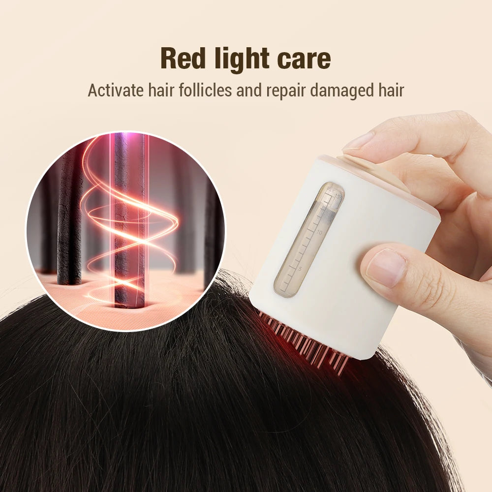 Scalp Medicine Liquid Applicator Small Guide Comb Essential Oil Comb Hair Growth Micro-current Vibration Massage Red Light Care