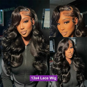 180% Density Body Wave Wig 13x4 13x6  HD Transparent Lace Front Human Hair Wigs 4x4 Lace Closure Wigs For Women 360 Lace Wig