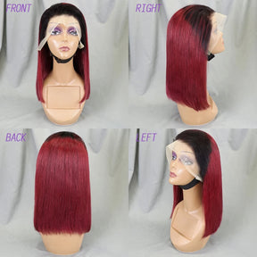 4/30/4 Color Human Hair Bob Wig Straight 13x4 Lace Front Human Hair Wigs Brazilian Wig Short Human Hair Bob Wigs Ombre Wig